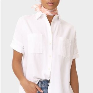 White Linen Slouchy Button Down by GH Bass Madewell J Crew size large
